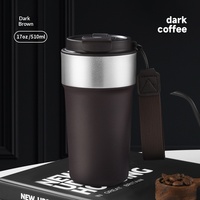 Tasse à café isotherme mini en acier inoxydable 304 de haute qualité, épaissie, avec cordon, isolation thermique 6-12 heures, portable pour extérieur et voiture