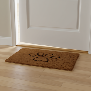 Tapete rectangular antideslizante para perros pequeños, color marrón, 23 x 16 pulgadas, para la entrada. - Product Image 2