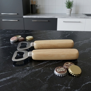 Wholesale Custom Wooden Beer Bottle Opener with Laser Logo - <strong>Bar</strong> <strong>Tool</strong> &amp; Wedding Party Favors - Product Image 5