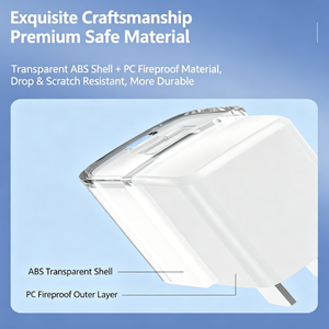 Chargeur rapide portable 30W GaN certifié, <span class=keywords><strong>coque</strong></span> <span class=keywords><strong>transparente</strong></span>, adaptateur USB C PD3.0 pour tablette, smartphone, adaptateur mural basse température - Product Image 6