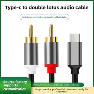 Adaptateur audio vidéo <span class=keywords><strong>USB</strong></span> C vers 2RCA Type-C vers double <span class=keywords><strong>cordon</strong></span> <span class=keywords><strong>USB</strong></span> <span class=keywords><strong>RCA</strong></span> compatible avec les téléphones - Product Image 2