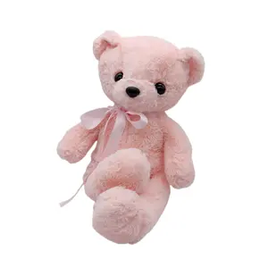 Customized valentine mother day gifts lovely look pink teddy bear plush baby bear