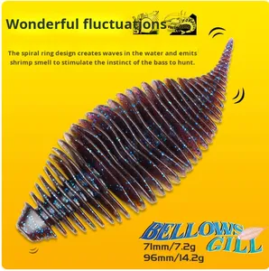 Esca da Pesca OEM a Forma di Verme Morbido 2.8in/7.2g 3.8in/14.2g TRILOBITE Texas Rig <span class=keywords><strong>Esche</strong></span> <span class=keywords><strong>Artificiali</strong></span> in <span class=keywords><strong>Silicone</strong></span> per Bass e Luccio - Product Image 5