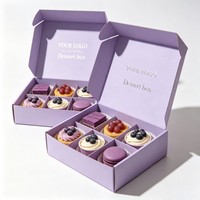 Boîte à pâtisserie personnalisée à 6 compartiments avec séparateurs individuels pour biscuits et produits de boulangerie