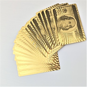 Vente en gros de cartes de poker dorées personnalisées Kingcolor, cartes à jouer dorées imperméables, matériau papier, emballage en boîte cadeau - Product Image 6