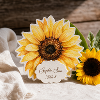 Cartes de visite personnalisées découpées en forme de fleur, logo imprimable, cartes en papier couleur uniques et personnalisables pour la promotion