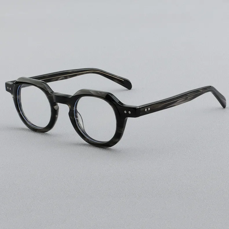 Desainer merek bingkai kacamata tebal asetat 5801 pemasok bingkai kacamata Pria Wanita kacamata baca Retro
