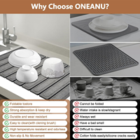 Tapis de bain en terre de diatomée absorbant et à séchage rapide, pliable, grand tapis de bain en pierre pour la cuisine, les vaisselle, les bouteilles, les tasses, la salle de bain