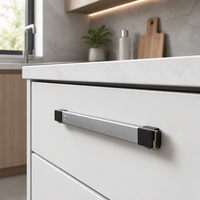 Poignée de meuble moderne en métal pour armoire de cuisine, bouton de tiroir coulissant, poignée longue pour portes de placard