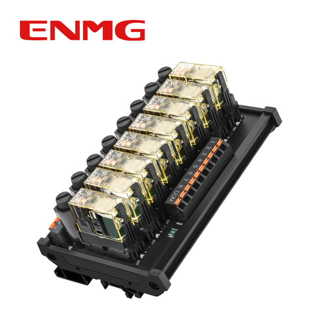 ENMG Intermediate Relay Module 220V AC PLC Control Output with 16 Channels of 5-pin/8-pin Configuration