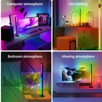 Barre lumineuse LED moderne en plastique à changement de couleur RGB IC, dimmable, synchronisation musicale dynamique, contrôle par application, alimentation USB, éclairage d'ambiance