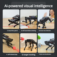 Robot chien quadrupède Hiwonder Ai Vision Ros Puppypi Bionic à 4 pattes, programmation intelligente, IA visuelle, Raspberry Pi 4b