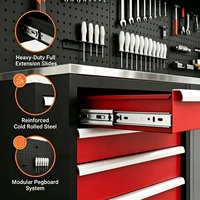 Gabinete de Herramientas Modular Personalizado de Alta Resistencia, Moderno y Combinado, con 12 Cajones, Construcción de Acero Laminado en Frío, Capacidad de Carga de 1000 kg