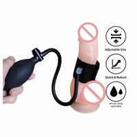 Anneau pénien gonflable pour retarder l'éjaculation, entraîneur d'exercices pour hommes, pompe à air, serrage réglable, bande en velours doux, jouet sexuel
