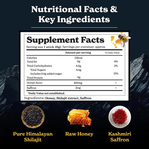 Pure Himalayan <strong>Shilajit</strong> Sticks <strong>Shilajit</strong> Resin Enrichedand and Easy to Consume30 Sticks 85+ Trace Minerals, 75%+ Fulvic Acid - Product Image 2