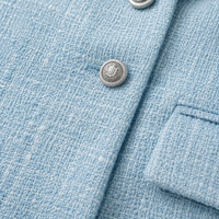 Manteau de costume pour femme XS-L, printemps, polo à manches longues, double boutonnage, col cranté, tissu tissé