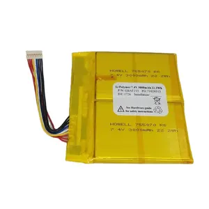 li polymer battery 7.4v 3000mAh rechargeable lithium battery for communications device