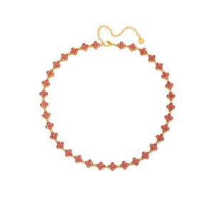 Collar de Cadena con Trébol Colorido, Joyería de Acero Inoxidable que No se Deslustra, Collares de Lujo para Mujer con Circonita Cúbica - Product Image 3