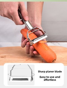 Wholesale Kitchen <b>Vegetable</b> Peeler Stainless Steel Potato Slicer Korean Carrot Grater Shredder Multifunctional <b>Fruit</b> Veggie - Product Image 1