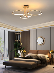 Simig Chiếu Sáng Nhà Sản Xuất Sang Trọng Hiện Đại Big Gold Dimmable Đa Vòng Tròn Led Khung Vòng Đèn Chùm Trần Đèn - Product Image 4