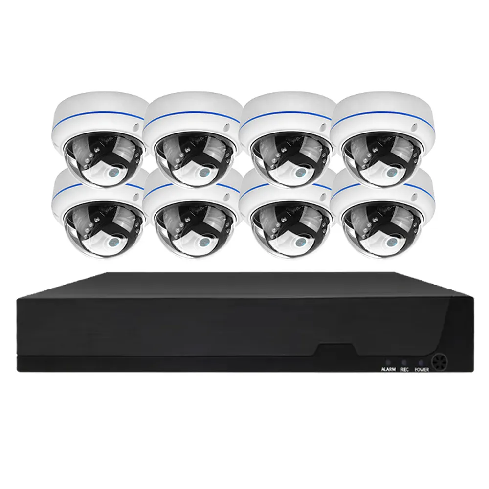 Hd 8 Channel Camera 3mp 5mp Nvr Cctv Security Kit System Camera Dome Video Surveillance Kit