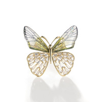 TIANSHE Nouvelle Broche Papillon Personnalisée en Cristal, Épingle Insecte Dégradée, Accessoire en Zircon, Vente en Gros Usine