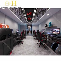 Sofa Booth Gaming Modern Kustom untuk Desain Interior Ruang Game Internet Cafe, Furnitur Esports Kustom