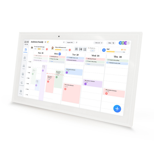 Smart Digital Calendar WiFi Touch Screen Android 15 Family Organizer Large Display Wall Mount Daily Planner Smart Home Clock MP4