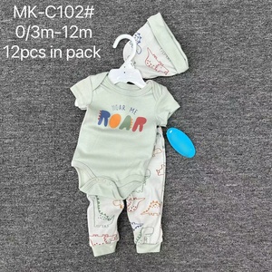 2025 primavera nueva ropa de bebé lindos <span class=keywords><strong>Pantalones</strong></span> estampados 0-12 metros bebé recién <span class=keywords><strong>nacido</strong></span> algodón Onesie conjunto de dos piezas - Product Image 6