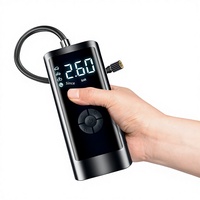 Petite pompe à air portable sans fil à batterie lithium avec débit de 30 L/min et câble de 2,5 m pour pneus de moto et de vélo