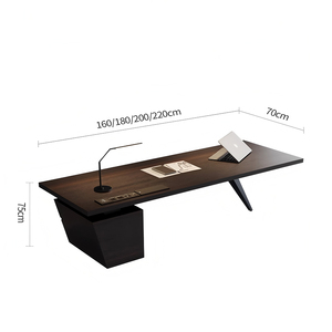 Escritorio de ordenador de madera maciza de gama alta de diseñador moderno de lujo italiano escritorios de oficina para uso doméstico y de oficina - Product Image 4