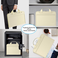 Carpeta de archivos de papelería de oficina de 13 bolsillos YHX, bolsa de documentos de papel de acordeón ignífugo, tamaño A4 para archivar documentos