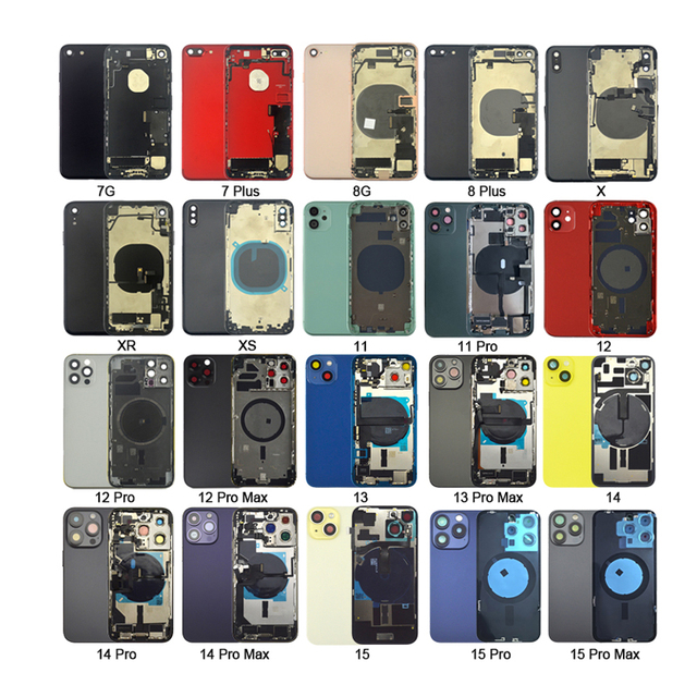Mobile Phone Parts for I Phone 6 6s 7 8 Plus Back Cover Glass Battery Rear Housing for iphone X Xr Xs Max 11 12 13 14 Pro Max