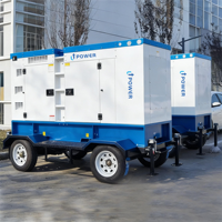 Générateur diesel silencieux mobile triphasé 500 kVA 400 kW, démarrage automatique, ATS, démarrage à distance, 50/60 Hz