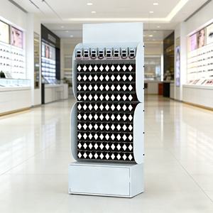 Custom <b>Eyelash</b> Extension Display Stand Metal Floor Rack with Hooks & Shelve for Lash Tray & Box Beauty Salon & Wholesaler - Product Image 1