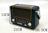 Radio solaire rétro portable Meier M-527BT-S 2021, la plus récente, avec radio AM FM SW