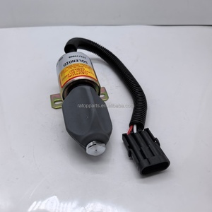 โซลินอยด์วาล์วหยุดเครื่องยนต์ 24V รุ่น 332/J5060 716-30091 วาล์วปิดเครื่อง สำหรับอะไหล่รถขุด JS180 JS220 JS240 - Product Image 4