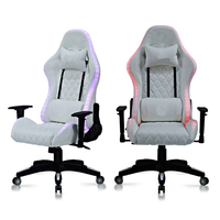 Livraison gratuite DDP quantité minimale de commande 1 pièce fauteuil de jeu en cuir confortable à bas prix fauteuil de jeu en cuir blanc respirant pour adulte