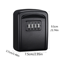 Password Lock Box Small Security case Portable and Rainproof, Four-digit Password Security Safe, Sturdy Aluminum AlloyAnti-theft