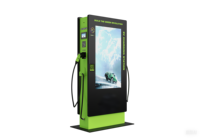 Nouvelle station de recharge publicitaire sur pied pour usage public, sortie AC 11KW/22KW/44KW, écran publicitaire IP54