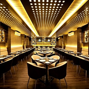 บริการออกแบบตกแต่งภายในร้านอาหารและบาร์แบบครบวงจร บริการปรับปรุงร้านอาหารเชิงพาณิชย์ตามสั่ง ตกแต่งร้านอาหารและบาร์สไตล์โมเดิร์นหรูหรา - Product Image 1