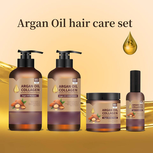 Özel etiket doğal organik Keratin Argan yağı şampuan ve saç kremi sülfat ücretsiz pürüzsüz esnek parlak saç bakım seti - Product Image 5