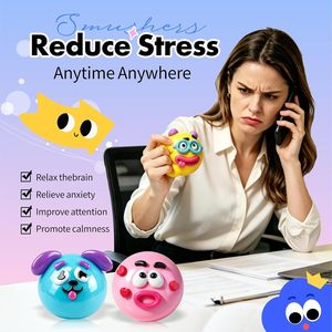Squishy Fun Smushers <b>Dog</b> Face Swap Squishy Slow Rebound Pinch Music Stress Toy Fidget Sensory Stress <b>Ball</b> - Product Image 5