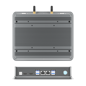 PC de panel industrial de 18,5/19/19 pulgadas con pantalla táctil de aluminio sin ventilador impermeable IP65 computadora integrada de pared en stock - Product Image 2