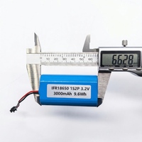 Baterai Isi Ulang LiFePO4 18650 2P 3.2V 3000mAh Paket Baterai Lithium dengan Pcb dan Konektor SMP-2P