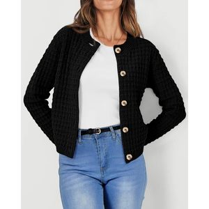 Suéter Cárdigan de Punto con Botones y Frente Abierto de Manga Larga Informal para Mujer PRETTYGARDEN, Chaquetas Modernas para Otoño/Invierno - Product Image 5