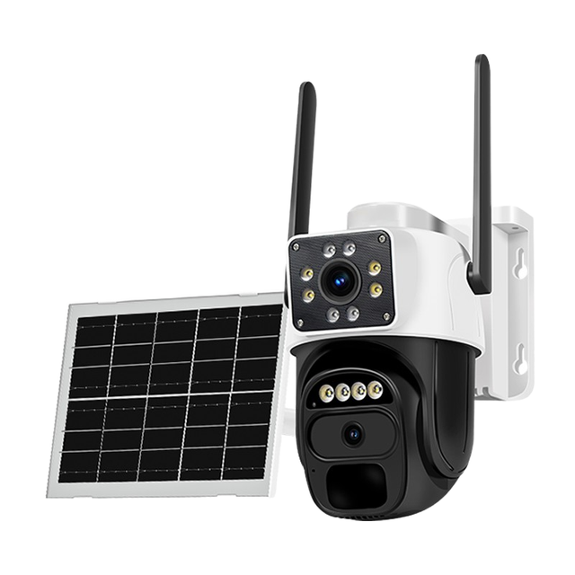 4G 6MP CMOS Pan-Tilt Wide-Angle Security Camera Outdoor Dual Lens Home Network CCTV Monitoring Night Vision Built-in