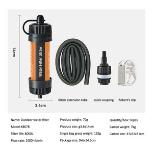 <span class=keywords><strong>Mini</strong></span> Hệ thống lọc nước ngoài trời phiêu lưu Survival Gear nhà sản xuất bán buôn xách tay lọc nước - Product Image 6