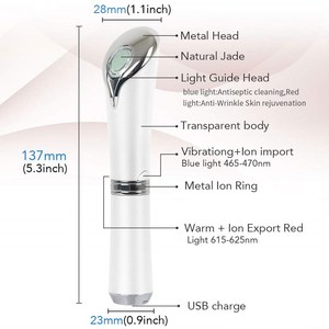 Stylo <span class=keywords><strong>de</strong></span> massage facial en jade naturel rouge et bleu pour <span class=keywords><strong>l</strong></span>'élimination <span class=keywords><strong>de</strong></span> <span class=keywords><strong>l</strong></span>'acné, la réduction des cernes et des poches, et le remodelage du visage - Product Image 5