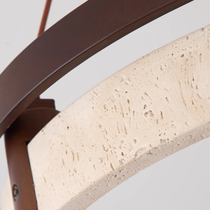 wooden modern circle pendant <b>light</b> travertine chandeliers <b>for</b> <b>living</b> <b>room</b> and dining <b>room</b> - Product Image 6